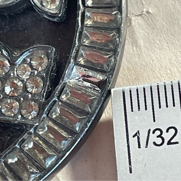 Tory Burch Replacement logo Rhinestone Medallions from Ballet Flats Curved ~ 2" - Picture 12 of 12